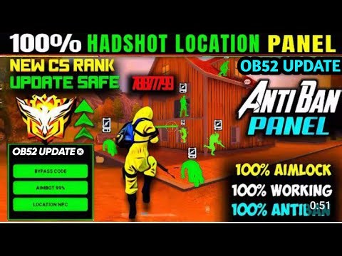 Ob52 Free Fire Headshot Hack ✅ Freefire Hack 100% Antiban Panel Mobile🔥 FF Panel hack☠️ FF Ob52 Hack