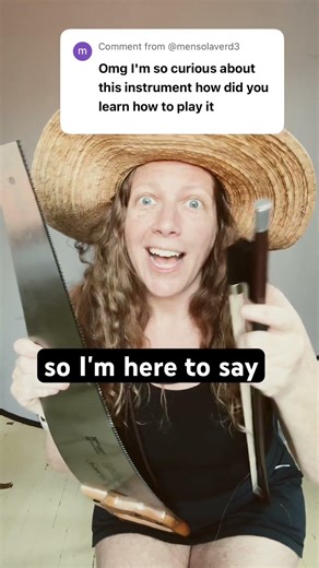 How did she learn to play the musical saw?