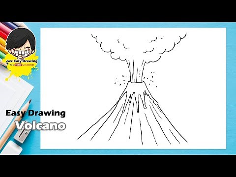 Easy Volcano Drawing
