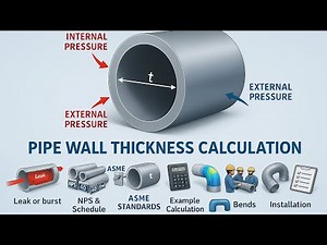 Pipe Wall Thickness Calculation | ASME B31.3 Process Piping | Step Guide, Example & Field Practice