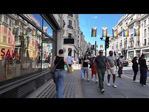 Central London Walking Tour | Regent Street Shops & Scenes | 4K HDR City Walk