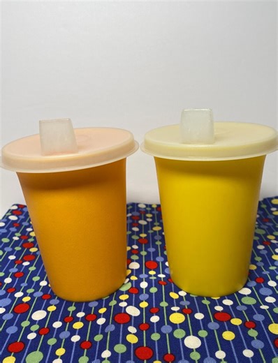 Vintage Tupperware Sippy Tumblers - 6 Oz. - Set of 2 - Etsy