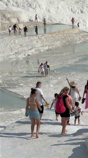 ☀️The Wonder Of Pamukkale Cleopatra Pool -Sunny Day💎 #travel #pamukkale