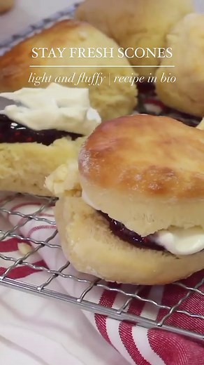 Whip up a batch of these light and fluffy scones this weekend and you’ll find out why a user is saying they are the “best scones they have ever made”. Click the link in our Instagram bio for the full recipe, or search “BestRecipes stay fresh scones”. #scones #baking #afternoontea #sconesrecipe #bakingrecipes #easybaking | Best Recipes