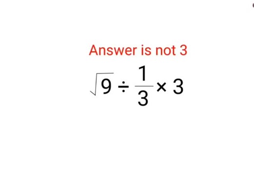 Jinal Patwa on Instagram: "√9÷1/3×3 The answer is not 3. Many got it wrong! Ukraine Math Test #math #percentages #ukraine #brainchallenge #fastandeasymaths #math #IQ #puzzle #braintest"