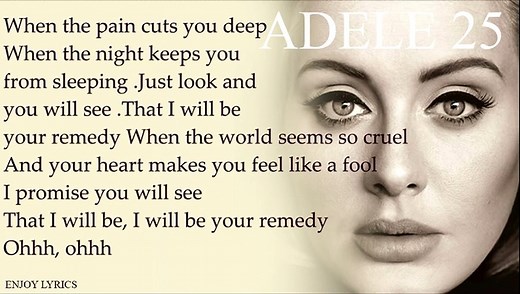 Adele Remedy Lyrics Video HD - 25 New ALBUM[1]