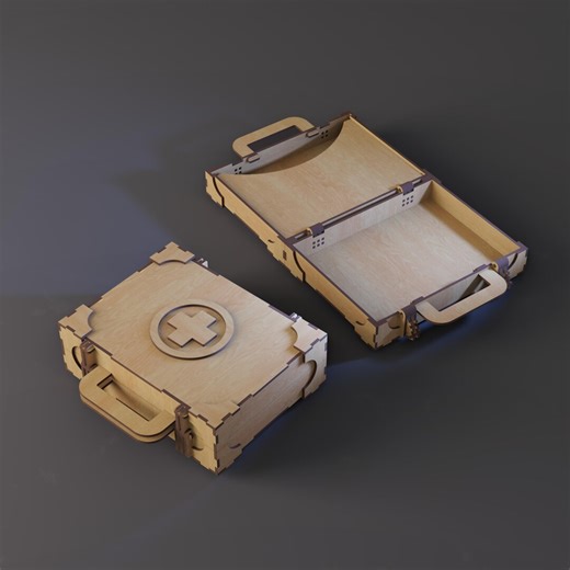 Mini Briefcase - Laser Cut Files | 3mm 4mm | Small Briefcase With Handle, Hinged Box File | Dxf, Svg, Ai, Pdf - Etsy