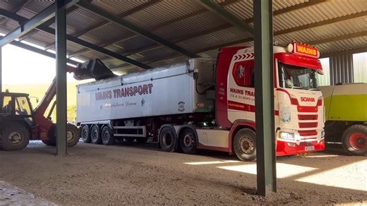 I show a day hauling grain in my truck