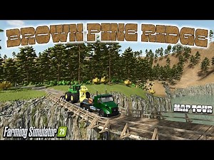 (TRICKY TERRAIN!) BROWN PINE RIDGE?! NEW MOD MAP! (TOUR/REVIEW!) Farming Simulator 25