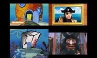 Mix of 4 videos from youtube : Spongebob Intro Comparsion 1