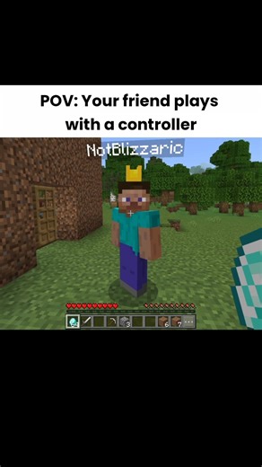 When your friend has a controller | #minecraft #controller #memes