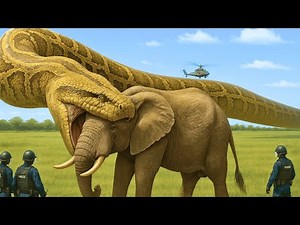 Brave Heroes Rescue Innocent Mother Elephant from a Ferocious Giant Python in the Grasslands 🐍🐘