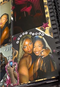 let’s do a scrapbook page together 🎀 this is giving groovy & girly with a special guest 🎂 #scrapbooking #junkjournal #pictures #memories #hobby