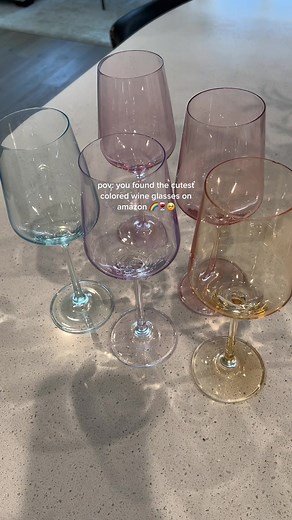 Cute Colored Wine Glasses on Amazon for Every Occasion
