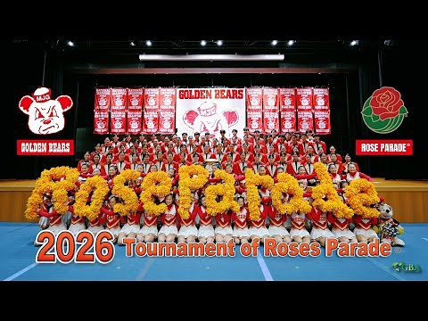 2026 Rose Parade participation announcement meeting - Minojiyu Gakuen GOLDEN BEARS GREEN BAND JAPAN