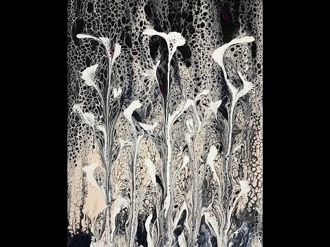 (29) How to do String Pull over a pour & swipe Acrylic pouring