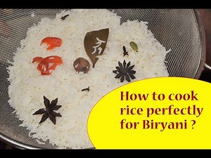 How to cook rice for biryani | how to cook perfect non sticky rice for biryani ?