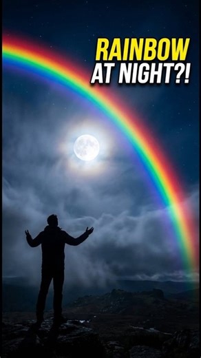 Rainbows Can Appear at Night?! 🌙🌈 | Moonbow Explained #facts