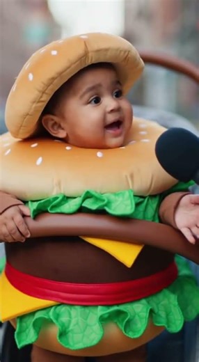 Caught a Baby Going Out Alone Dressed as a Burger and His Reason Was Hungrier Than Expected 👶🍔😂