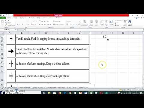 Different Cursors in MS Excel and their Function