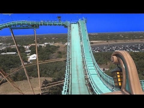 Journey To Atlantis On-ride Front Seat (HD POV) SeaWorld San Antonio