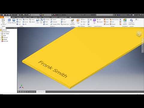 Autodesk Inventor 2018 : 10 : Emboss