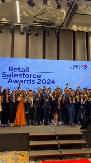 2.2K views · 28 reactions | Bursa Malaysia’s Retail Salesforce Awards 2024: Celebrating excellence in expanding retail participation. The ceremony honoured top-performing brokers and their salesforce for outstanding performance in driving account openings, traded value and overall contribution to market growth. Congratulations to all the winners! | Bursa Malaysia | Facebook