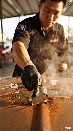 Satisfying Rust Removal: Chemical Treatment & Scraping Process