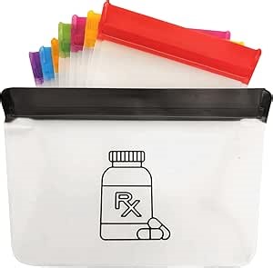 8 Day Pill Pouch Organizer – AM PM Medicine Organizer & Travel Pill Case Set, Large Weekly Pill Dispenser & Holder, Vitamin Box for Medication, Pills, Dose & Small Items