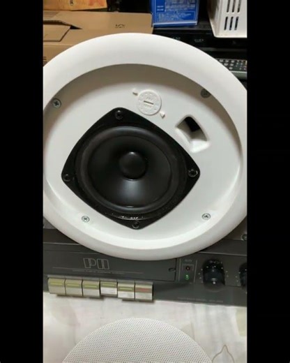 Qsc AC-C4T Ceiling Speaker Sound Test 70V