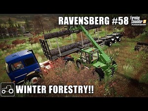 Final Winter Forestry Work, Selling Livestock & Crops Ravensberg #58 Farming Simulator 19 Timelapse