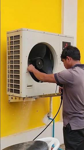 Air Conditioner Maintenance 101: How to Clean Your AC Properly | AC cleaning techniques.#shorts #AC