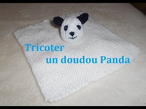 Tricoter un doudou panda