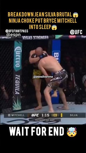 Breakdown Jean Silva Ninja Choke Put Bryce Mitchell Into Sleep #shorts #trending #youtubeshorts