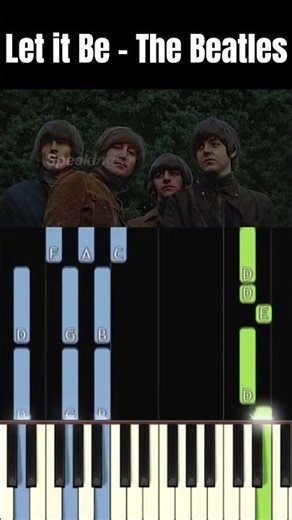 Let It Be Piano Tutorial Easy #piano #beatles #fyp #shorts