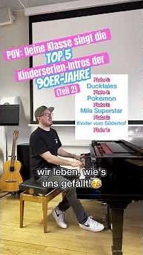 Schulklasse singt die TOP 5 Kinderserien-Intros der 90er (Teil 2) #lehrer #schule #musik #90er #90s