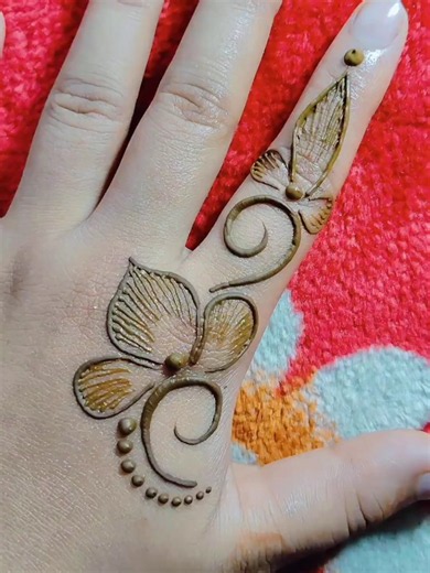 🌿easy finger mehndi design #mehndi #henna #latestmehndidesign #mehndidesign