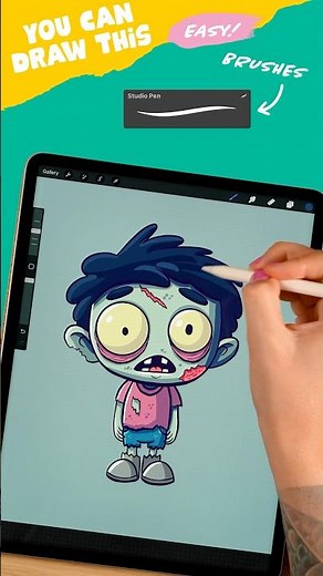 Draw a Zombie! 🧟 #artwithflo #youcandrawthis