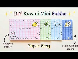 DIY Kawaii Mini Folders🎀 | How to make folders with notebook paper ✨| School Crafts with Paper 🌟