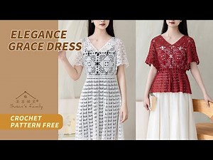 【EN2827】Elegance Grace Dress Crochet Tutorial | Chinese Aesthetics Series | Susan's Family