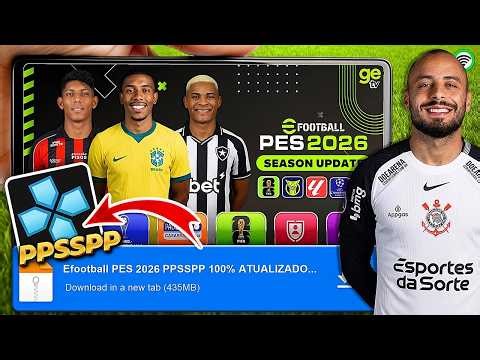 🚨 eFOOTBALL PES 2026 (PPSSPP) MEDIAFIRE 100% LEGAL 🏆 BOMBA PATCH UPDATE & GAMEPLAY