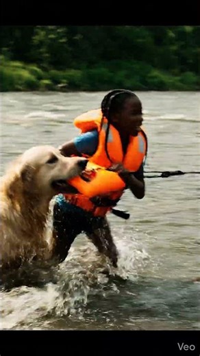 Loyal Golden Retriever "Rescues" Girl in the River! 🐕💦