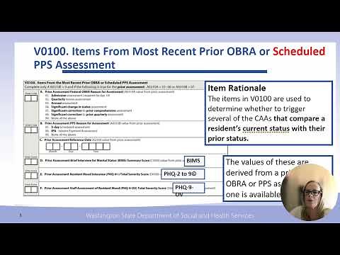 MDS3.0 Section V Care Area Assessment Summary, CAAs