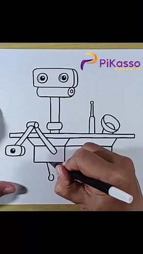 How to Draw Mars Rover Perseverance style in Less Than One Minutes