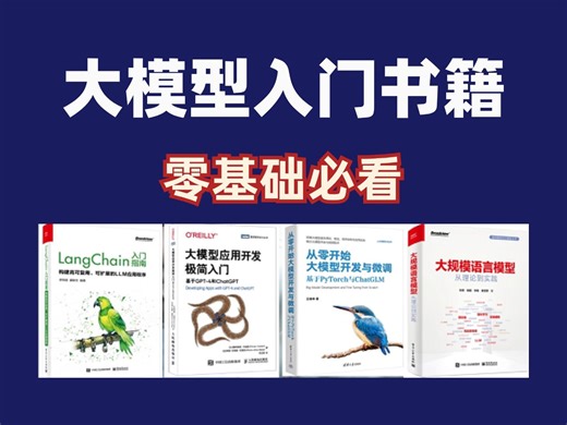【零基础入门大模型书籍推荐】附PDF，基本涵盖了每个阶段必看的学习书籍！！！-AI/深度学习/机器学习/计算机视觉