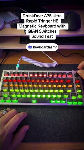 DrunkDeer A75 Ultra Rapid Trigger HE Magnetic Keyboard with QIAN Switches Sound Test #tinoreviews