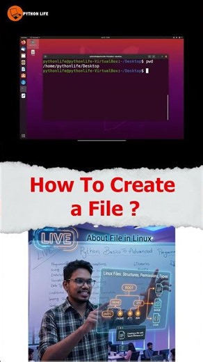 How to Create File in Linux Explained Easy | File Creation in Linux | PythonLife