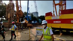Construction of MRT Jakarta Phase 2A, Indonesia, Monas, Gambir, Central Jakarta City, Jakarta, Indonesia, Indonesia - 31 May 2021