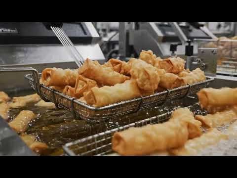 How Frozen Spring Rolls Are Made in Factory | Automated Food Production