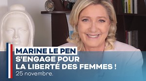 53K views · 3.1K reactions | Être libre, c’est ce que je veux pour toutes les femmes. Femmes françaises, en cette journée de lutte contre les violences faites aux femmes, je réaffirme ma détermination à défendre votre liberté.  https://www.mlafrance.fr | Marine Le Pen | Facebook
